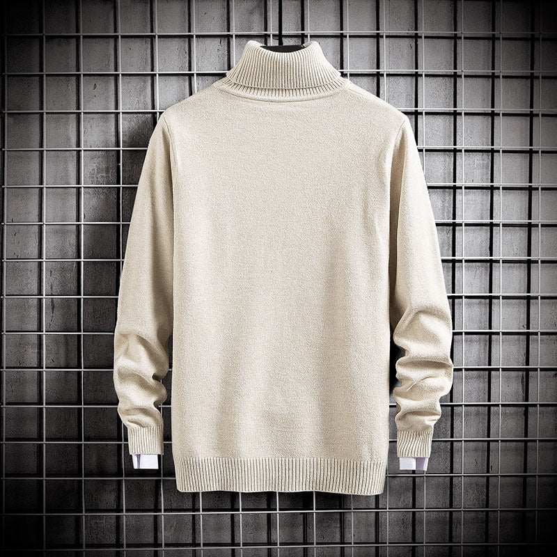 Men's High Neck Knitted Pullover