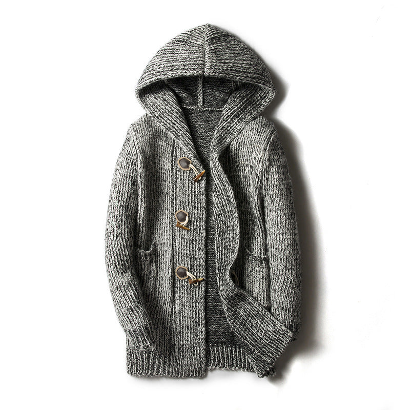 Men's Mid-length Knit Sweater Coat Cardigan