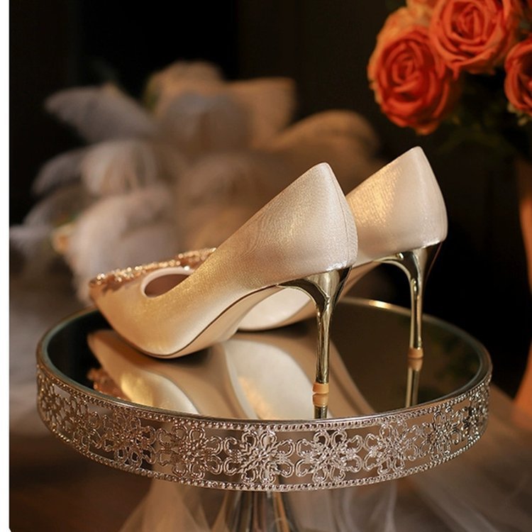 Pointed High Heels Women's Stiletto Wedding Shoes