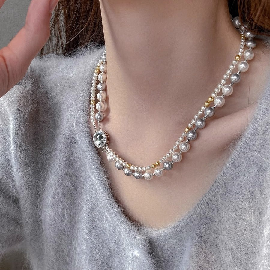 Square Dual-wear Double-layer Necklace