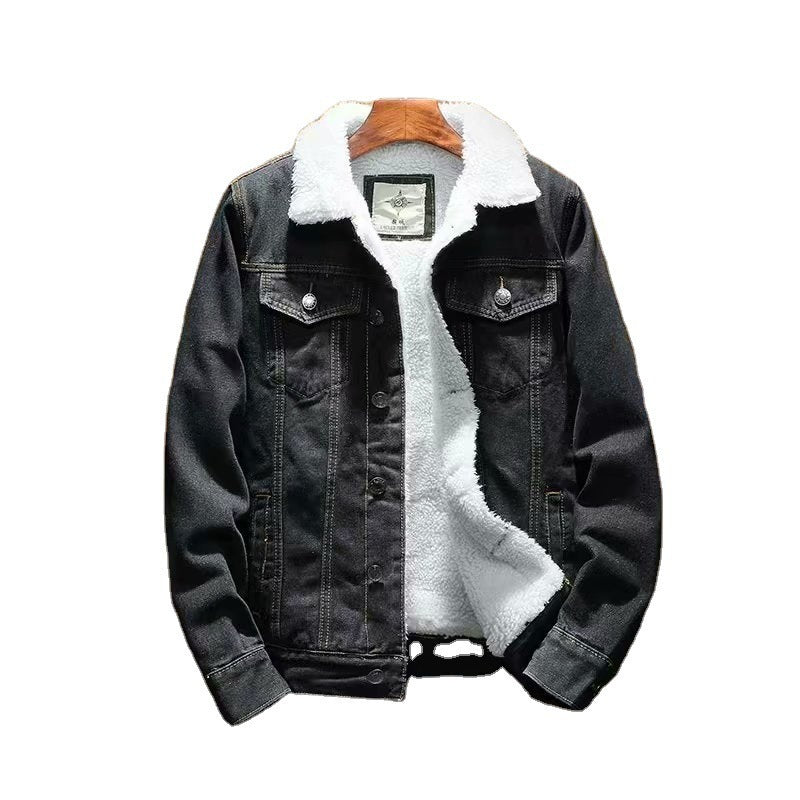 Men's winter denim cotton jacket