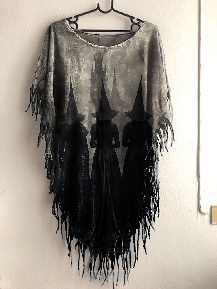 New Autumn Printed Tassel Cloak