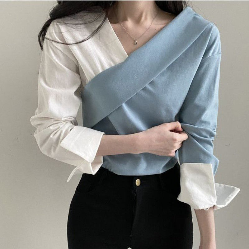 Design Bottoming Shirt Off-the-shoulder Top For Women