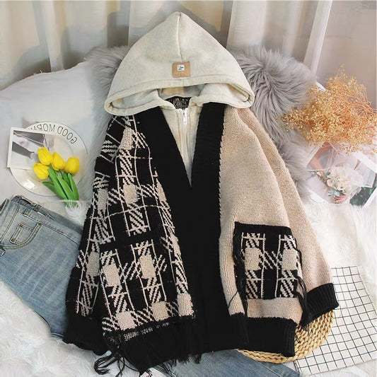 Fashion Women's Loose Tassel Knit Cardigan