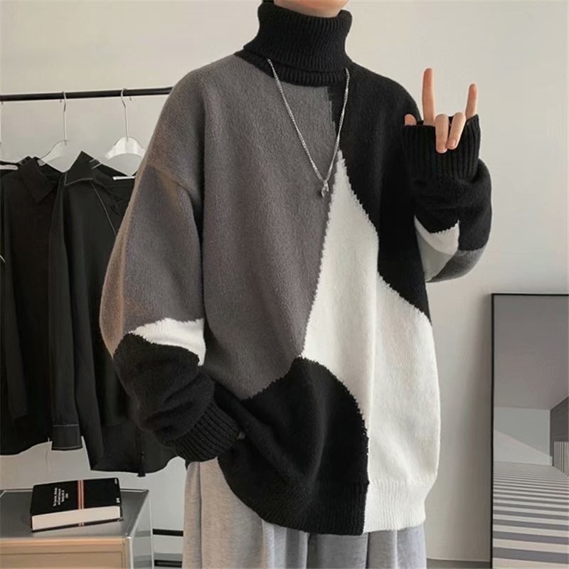 High-neck Pullover Outer Wear Sweater Men