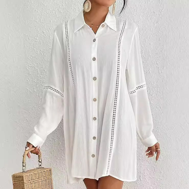 Seaside Vacation Style Bikini Blouse For Women