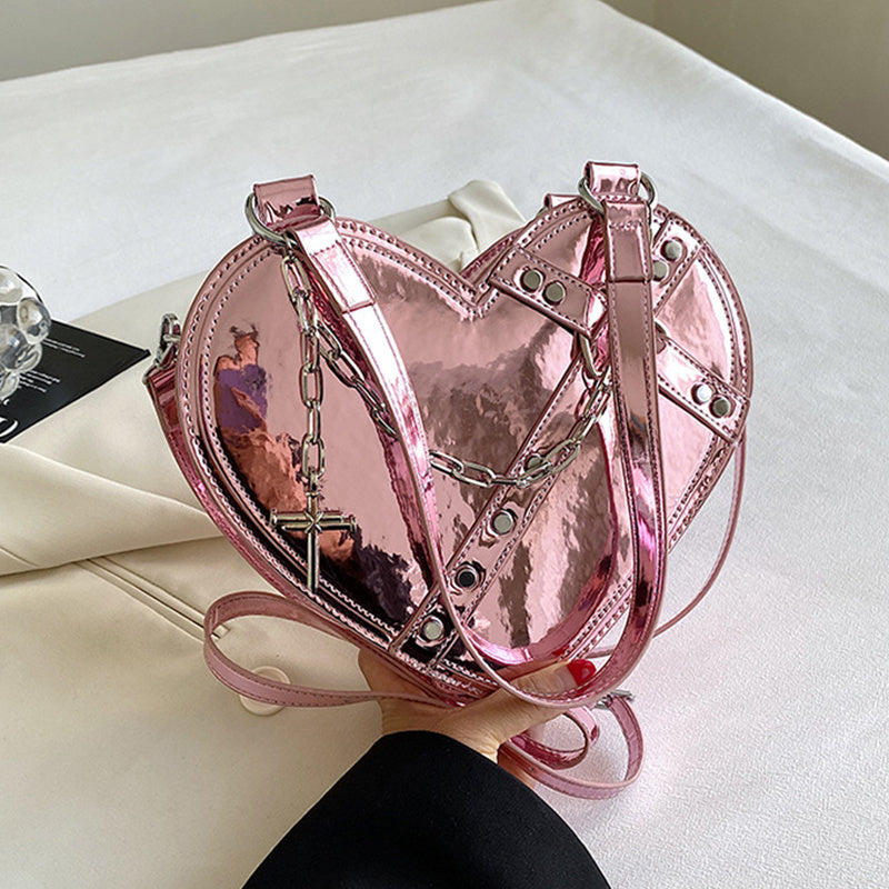 Chain Heart-shaped Bags Large Capacity Love Shoulder Bag