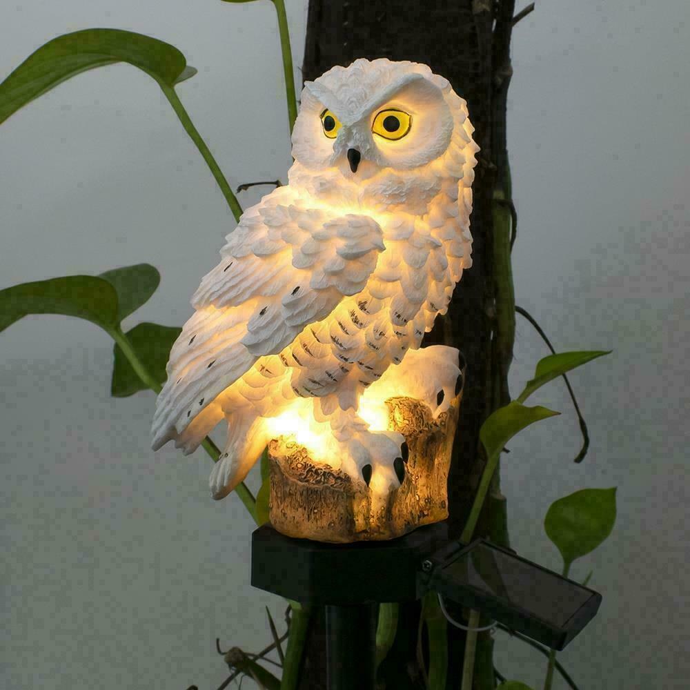 Solar Power LED Owl Parrot Lawn Light Outdoor