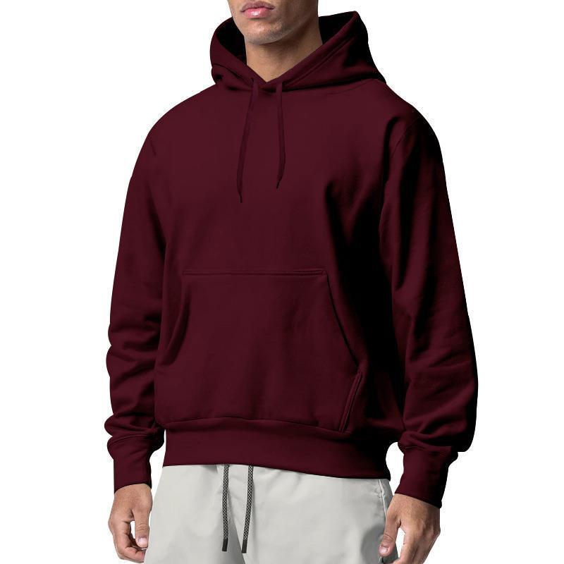 Men's Sports Solid Color Fleece Sweater Hoodie