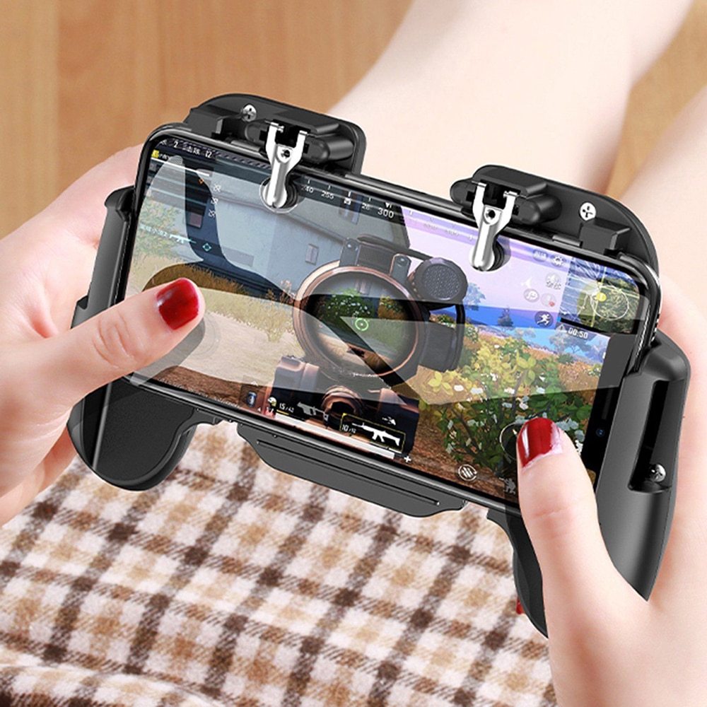 Compatible with Apple, Wireless Gamepad Telescopic Controller iOS Android Phone Gaming Trigger with fan