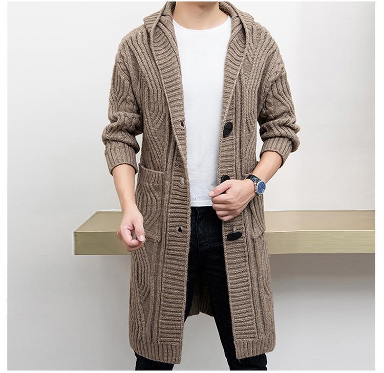 Loose Korean Men's Warm Jacket Knitted Cardigan Fashion