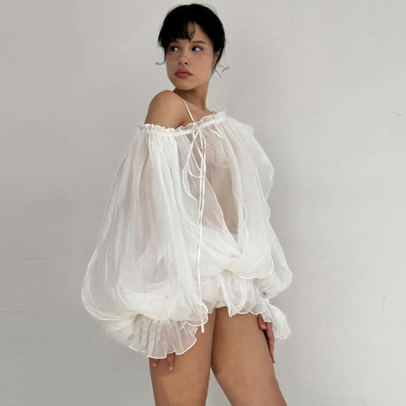 See-through Pure Desire Flared  Long Sleeve