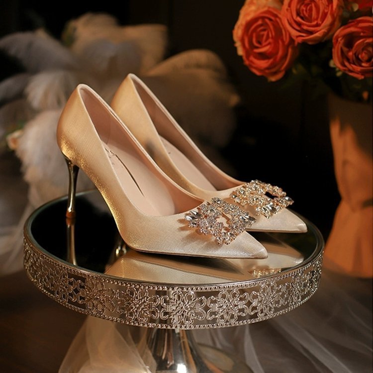 Pointed High Heels Women's Stiletto Wedding Shoes