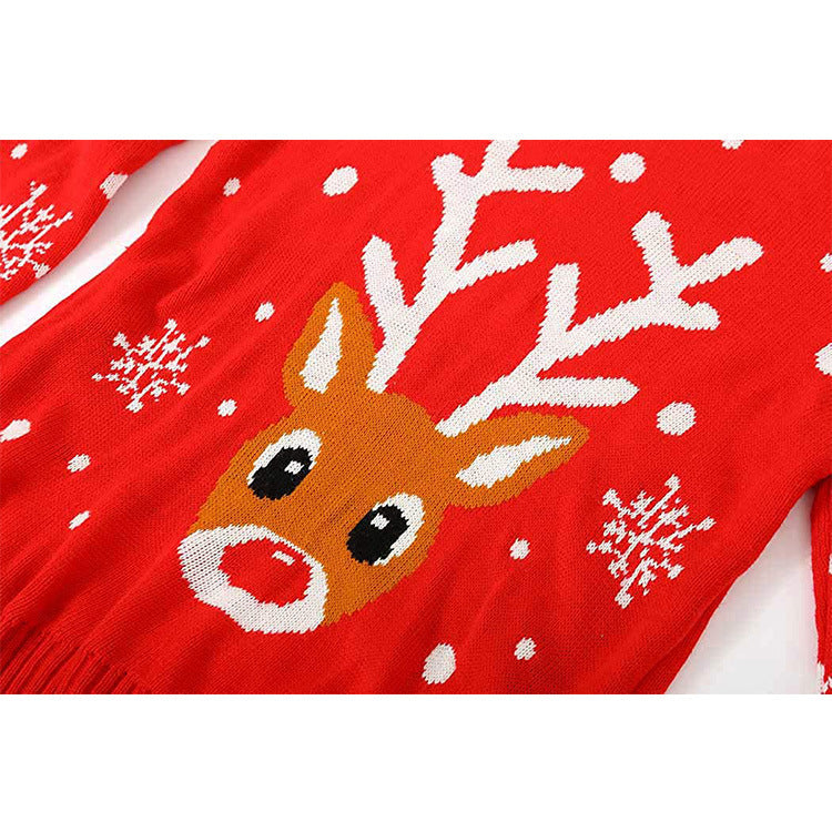 Christmas Reindeer Jacquard Knitted Sweater