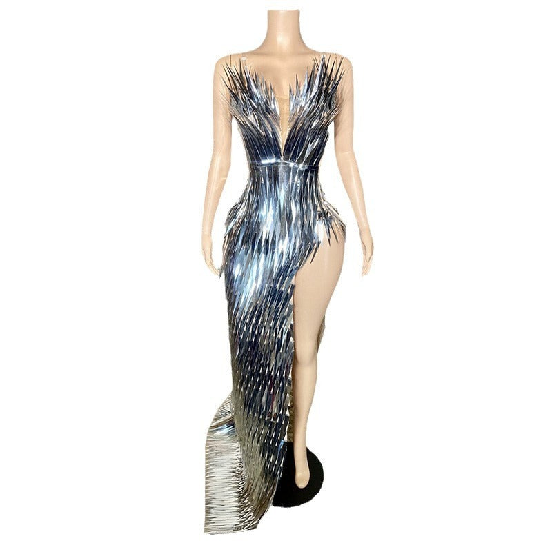 Stage Advanced Light Luxury Evening Dress Sequined