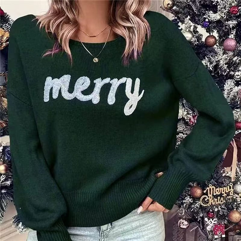 Christmas Round-Neck Long-Sleeved Pullover