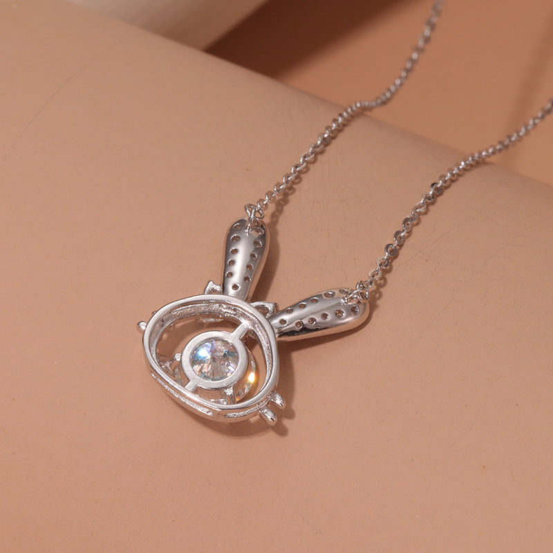 Rabbit Necklace S925 Sterling Silver Female Style