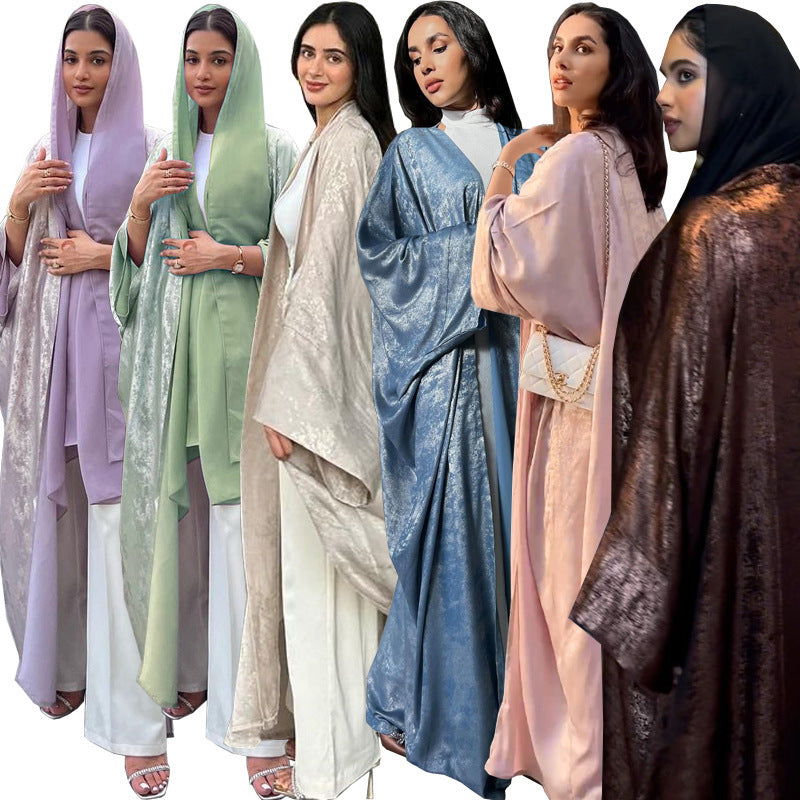 Muslim Fashion Bronzing Robe Abaya Outer Wear