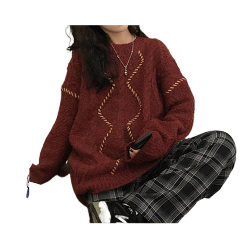 Christmas Red Sweater For Women Autumn And Winter