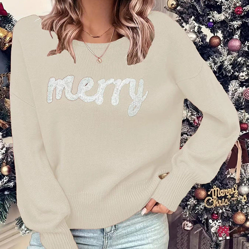 Christmas Round-Neck Long-Sleeved Pullover