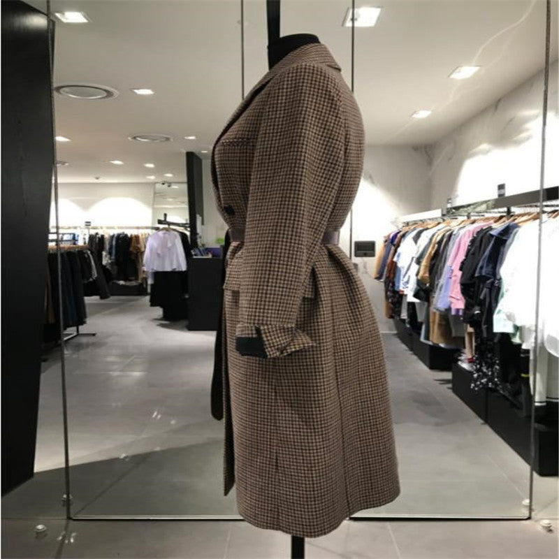 Women's  plaid wool coat