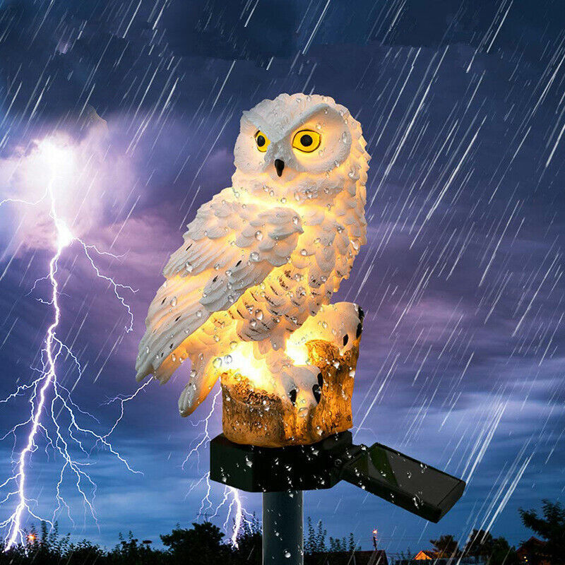 Solar Power LED Owl Parrot Lawn Light Outdoor