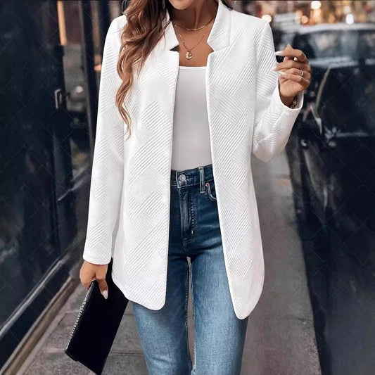 Women's Textured Cardigan Fashionable Jacket