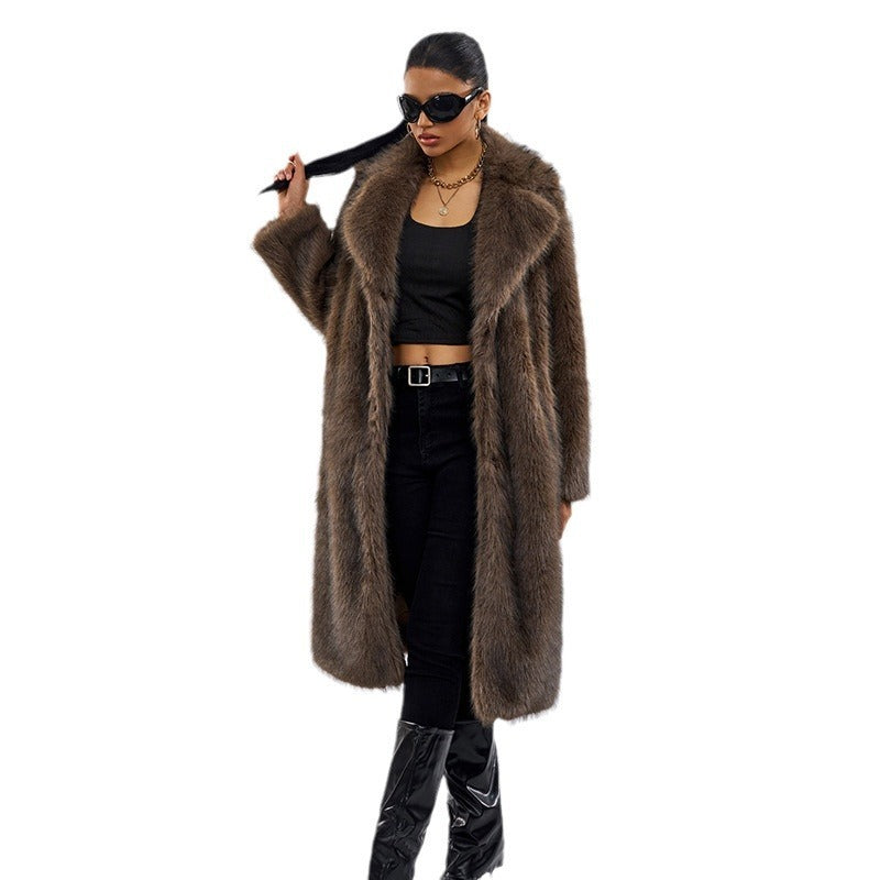 Fox Fur Extended Overcoat Coat