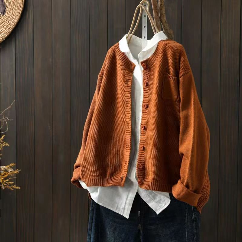 Women's Knitted Retro Loose Casual Sweater