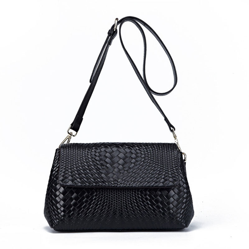 Genuine Leather Women's Woven Bag Crossbody