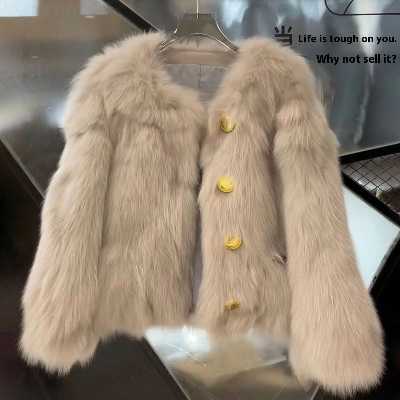 Faux Fox Fur High-End Top Coat For Women