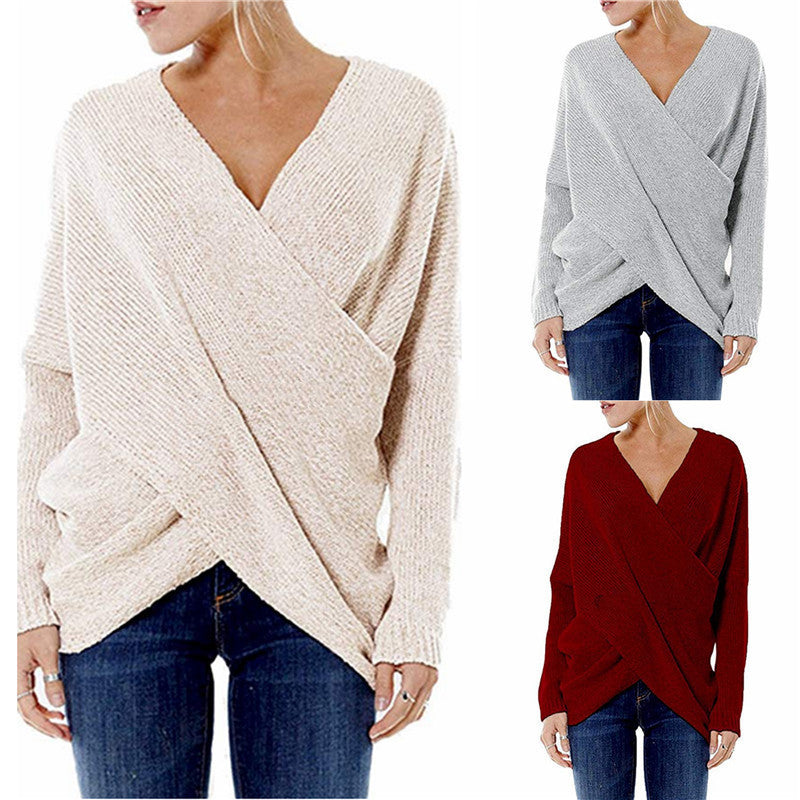 Knit Sweater Pullover Sweater Women's Clothing