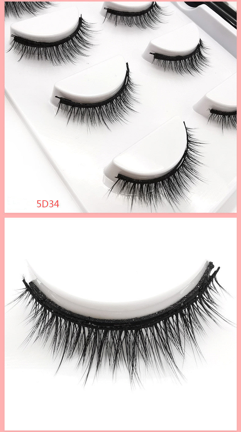 Natural 5 Pairs Magnet Eyelash Set