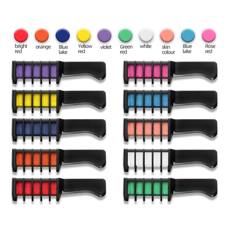 Chalk Disposable Hair Dye Stick Set Comb Multicolor Set