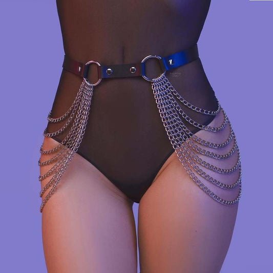 Concave shape sexy all-match casual belt chain belt