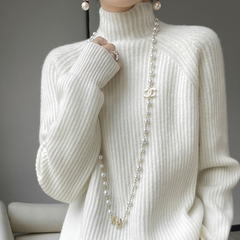 Pure Wool Half Turtleneck Pullover