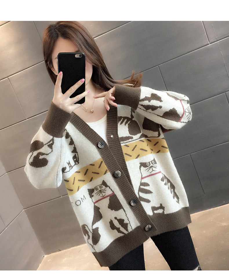 Women's Sweater Cardigan Trendy Loose Fashion