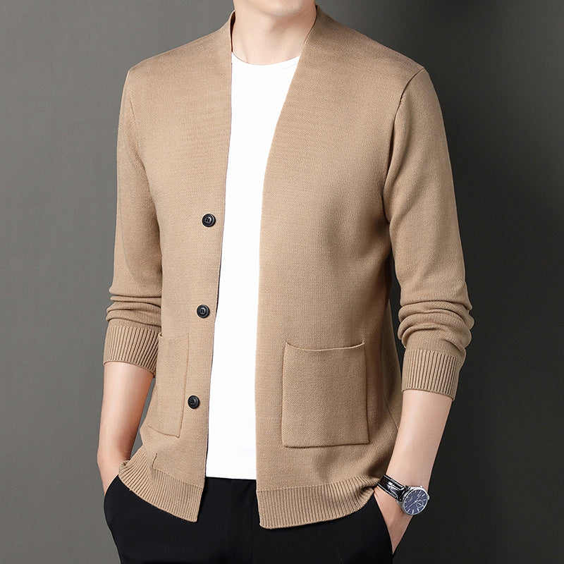 Men's Cardigan Simple Business Casual Knitted Jacket