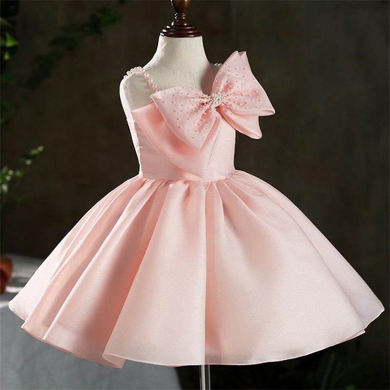 Western Style High-end Flower Girl Wedding Birthday Party Piano Playing Dress