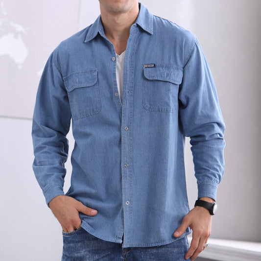 Men's Denim Long Sleeve Shirt