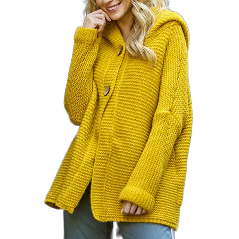 Women's Solid Color Knitted Cardigan