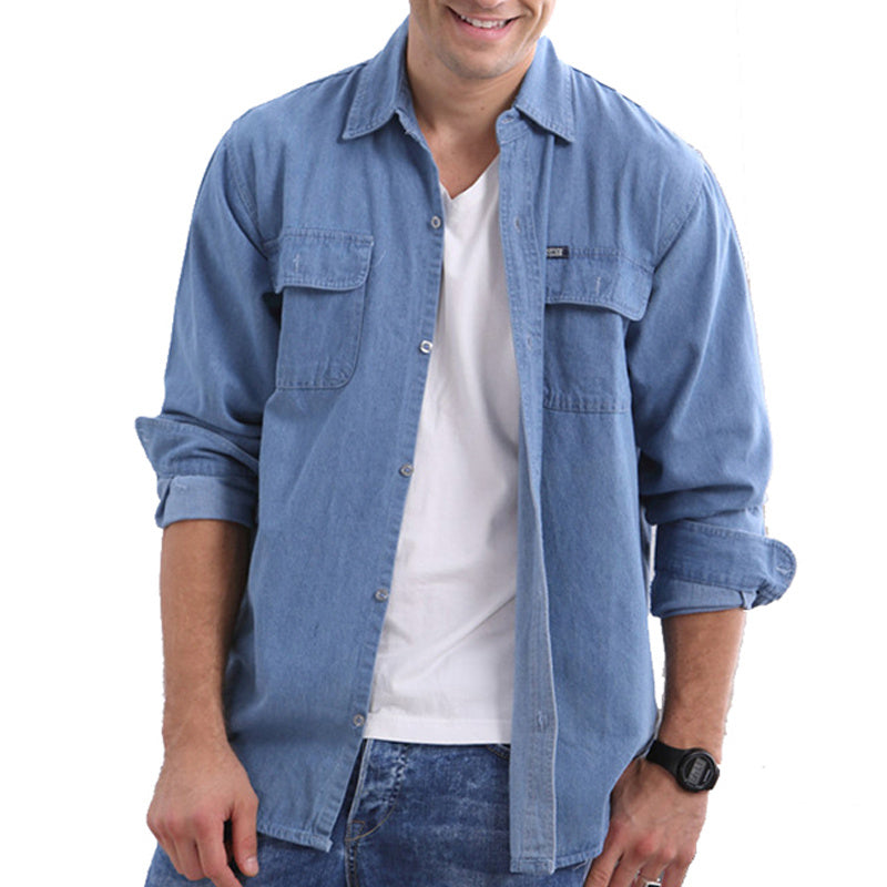 Men's Denim Long Sleeve Shirt