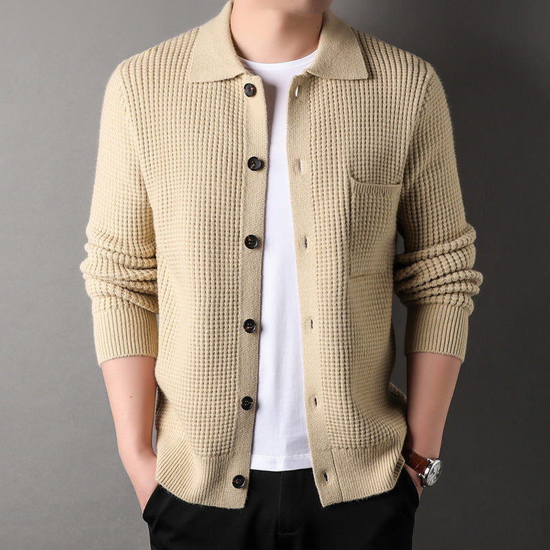 Men's Long-sleeved Knitted Cardigan Jacket