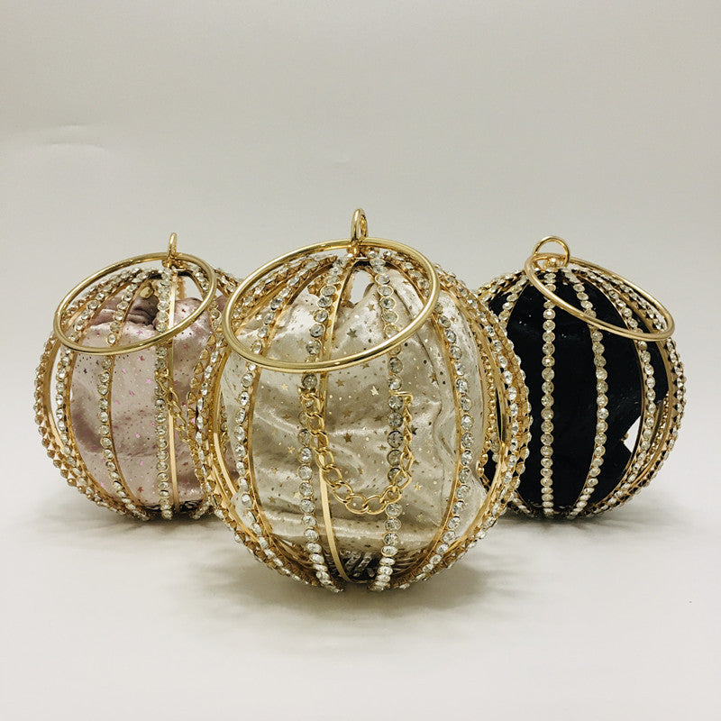 Hollow diamond ball bag