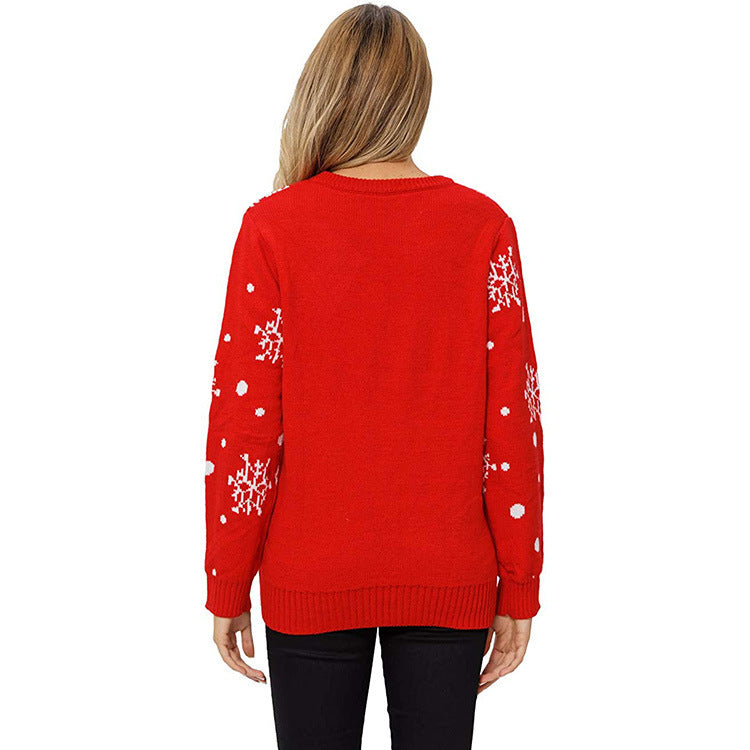 Christmas Reindeer Jacquard Knitted Sweater