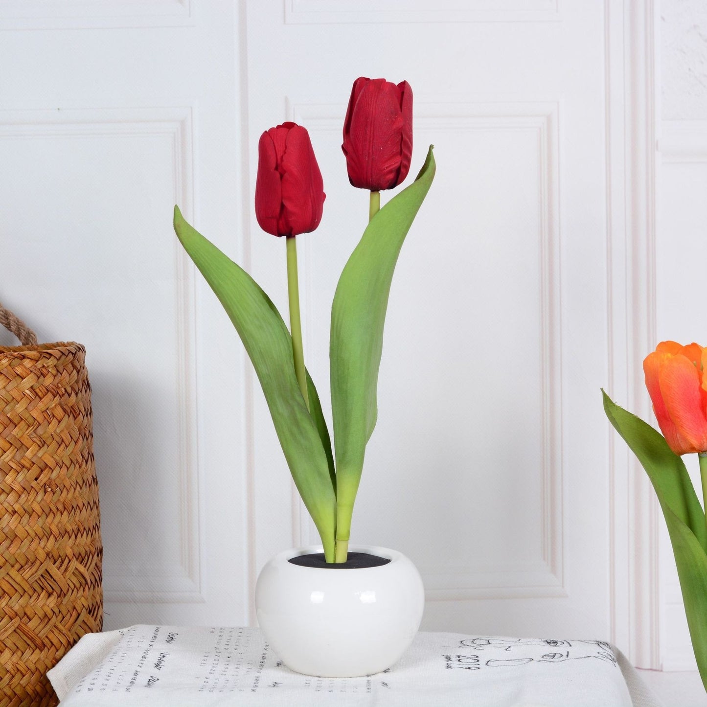 LED Tulip Flower Night Light Artificial Flowerpot