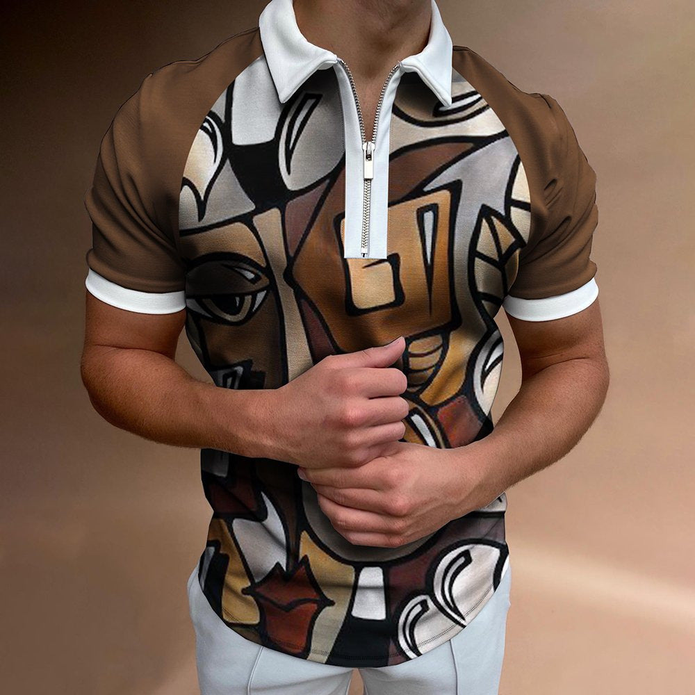 Striped Printed Men's POLO Shirt