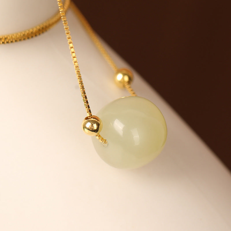 925 Silver Hetian Jade Necklace