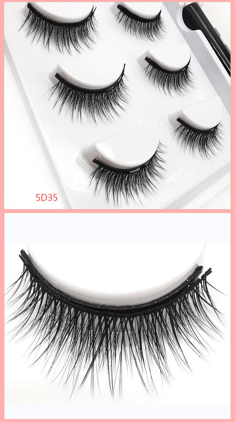 Natural 5 Pairs Magnet Eyelash Set