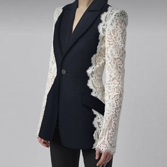 Autumn Women's Fashionable Lace Long-sleeved Jacket